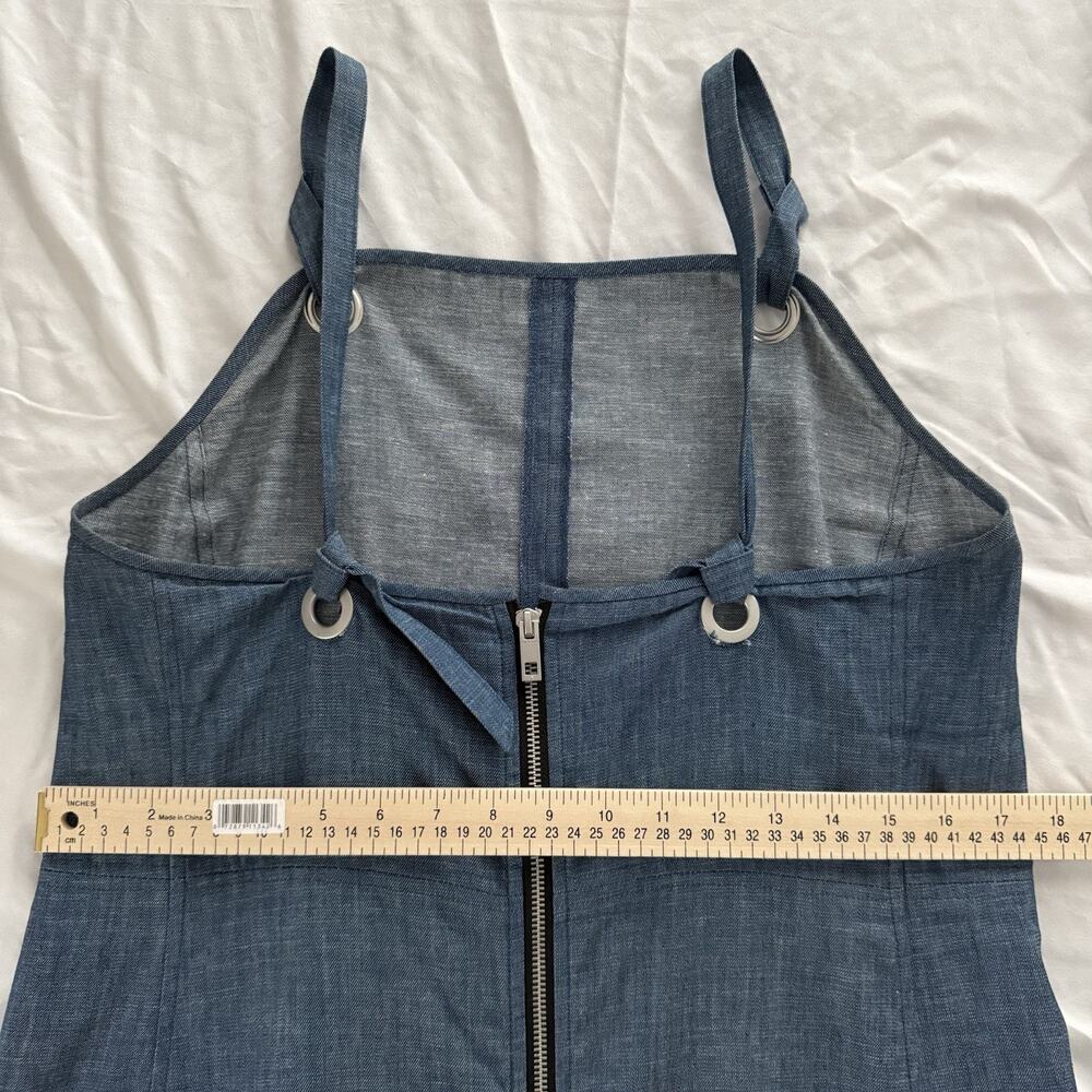 Rag & Bone Soft Denim Pinafore Overall Dress A-Line Zipper Back 90s Layering 10 - Picture 15 of 15